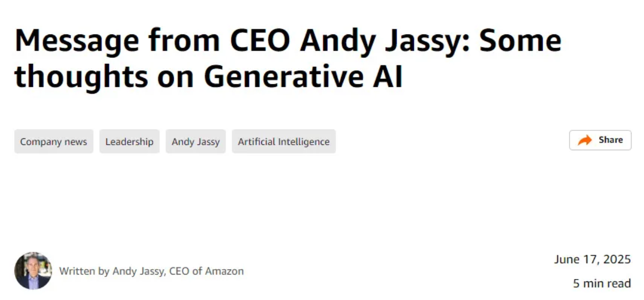 亚马逊：裁员或将进一步扩大