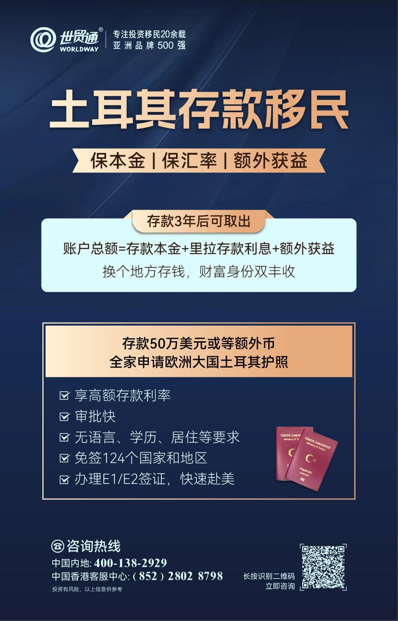 本息全额赎回!世贸通大批客户零成本获欧洲大国护照