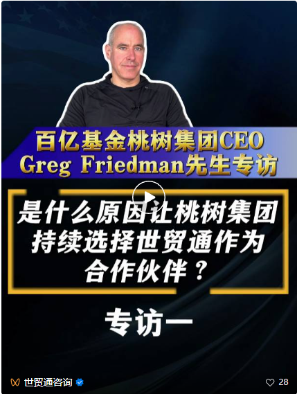 独家专访：百亿基金桃树集团为何三度携手世贸通？